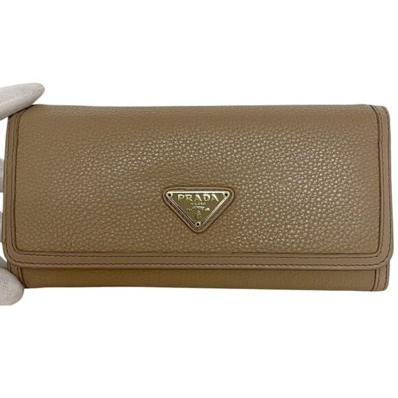 Prada Bifold Long Wallet Beige 1 Mh132 Wallet Leather - Picture 8 of 10